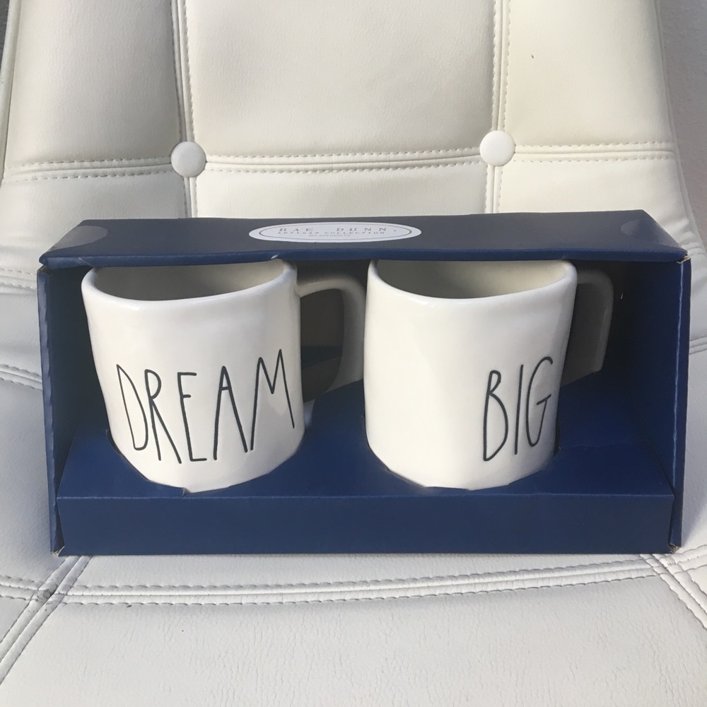 Rae Dunn DREAM BIG Coffee Ceramic Mugs. Brand New - Picture 4 of 6